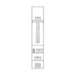 D 08 Single Cabinet (Cabinet With 3 Shelves)